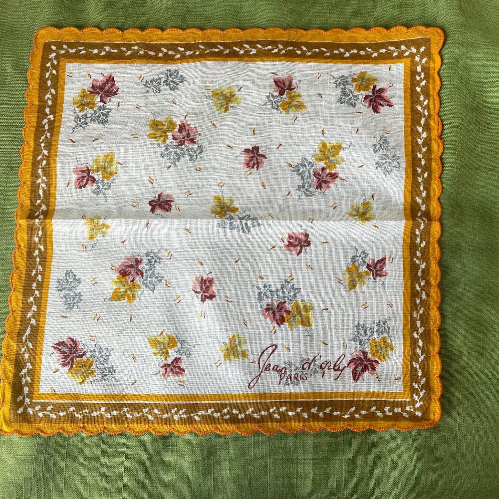 Vintage NEW Jean d'orly Paris Signed Handkerchiefs 100% Cotton Qty 12 - Picture 3 of 6